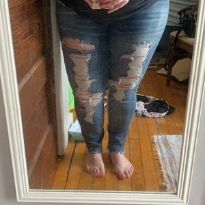 American eagle ripped jeggings